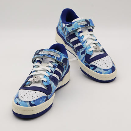 ID4772 BAPE adidas Forum 84 Low 30th Anniversary Blue Camo Cloud White (Men's)