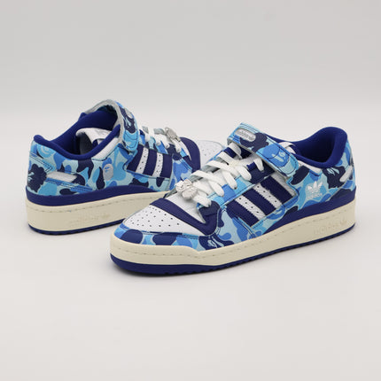 ID4772 BAPE adidas Forum 84 Low 30th Anniversary Blue Camo Cloud White (Men's)