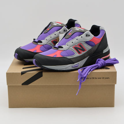 M991PLE Palace New Balance 991 Gray Purple Pink Griffin Ultra Violet (Men's)