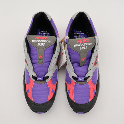 M991PLE Palace New Balance 991 Gray Purple Pink Griffin Ultra Violet (Men's)