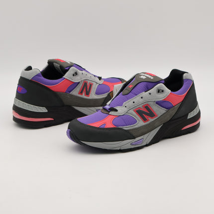 M991PLE Palace New Balance 991 Gray Purple Pink Griffin Ultra Violet (Men's)