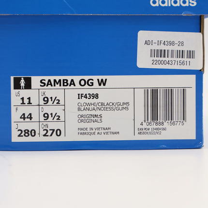 IF4398 adidas Originals Women's Samba OG Cloud White Core Black Gum (Women's)